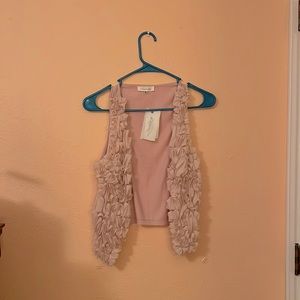 Sugarlips ruffled champagne pink Vest